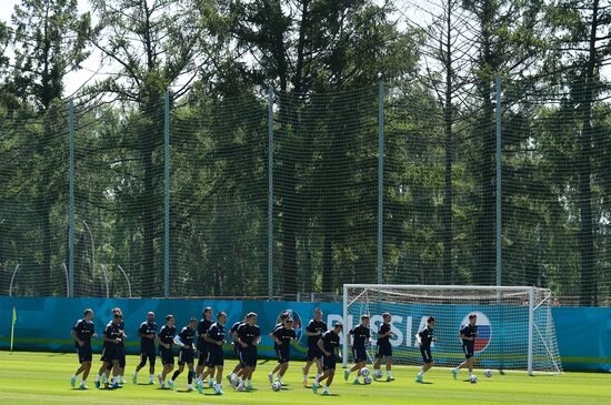 Футбол. ЧЕ-2020. Тренировка сборной России