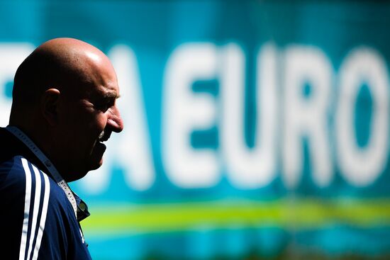 Футбол. ЧЕ-2020. Тренировка сборной России