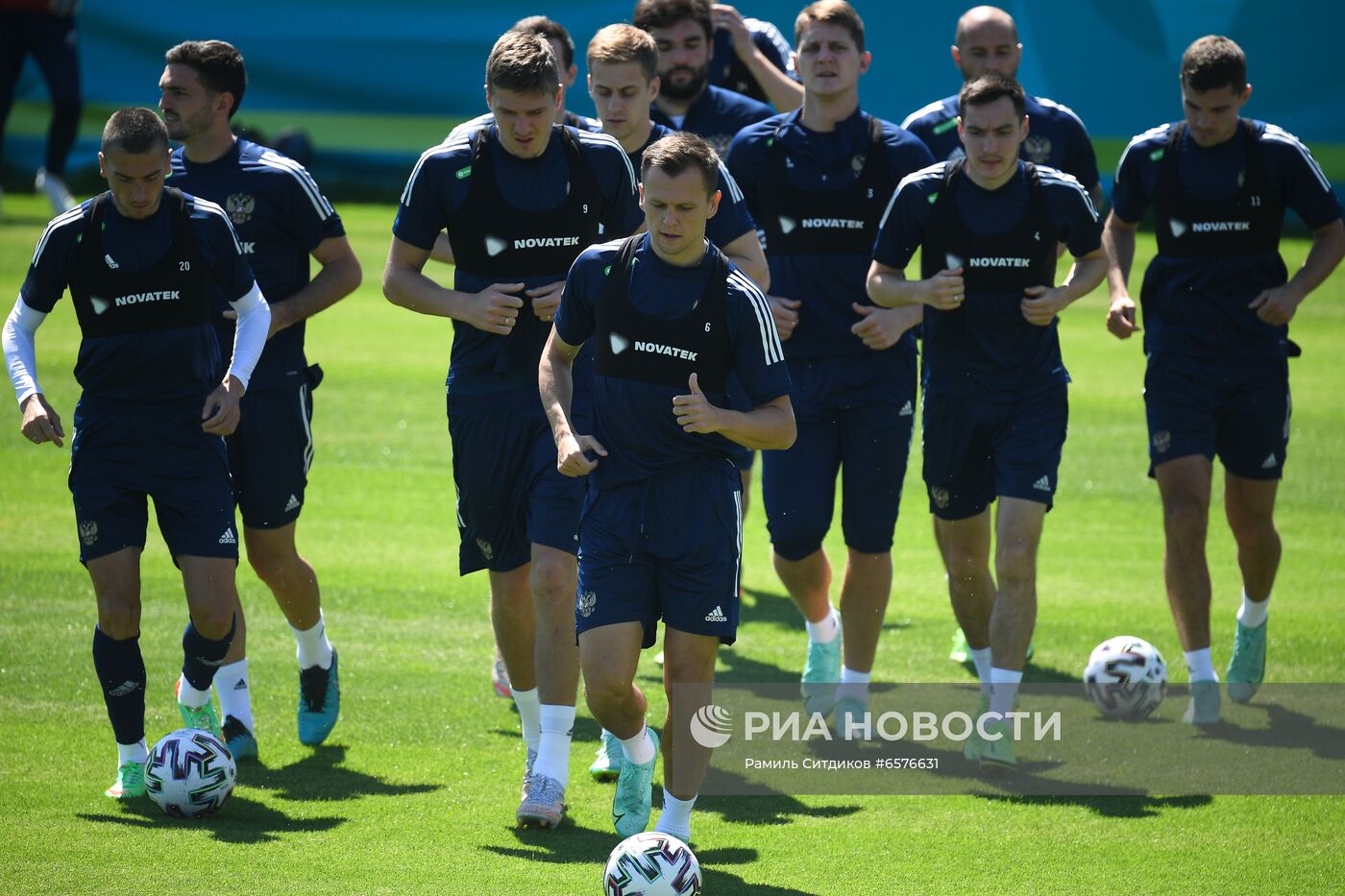 Футбол. ЧЕ-2020. Тренировка сборной России