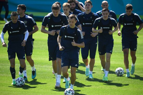 Футбол. ЧЕ-2020. Тренировка сборной России