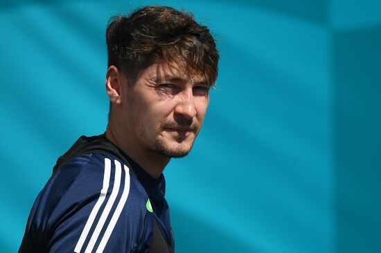 Футбол. ЧЕ-2020. Тренировка сборной России