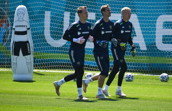 Футбол. ЧЕ-2020. Тренировка сборной России