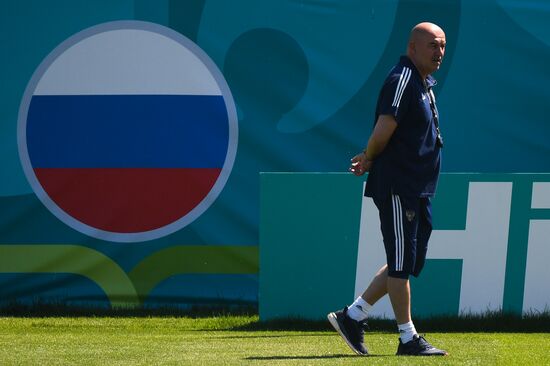 Футбол. ЧЕ-2020. Тренировка сборной России