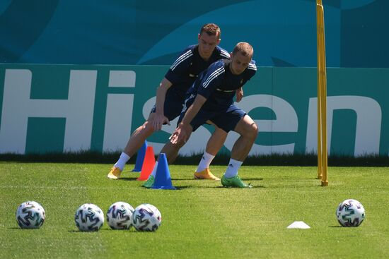 Футбол. ЧЕ-2020. Тренировка сборной России