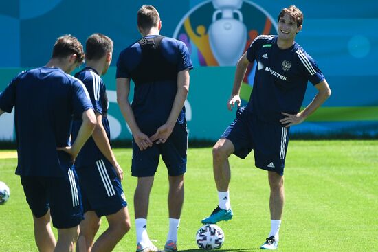 Футбол. ЧЕ-2020. Тренировка сборной России