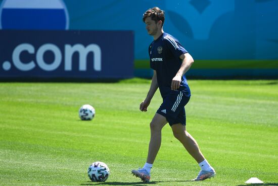 Футбол. ЧЕ-2020. Тренировка сборной России