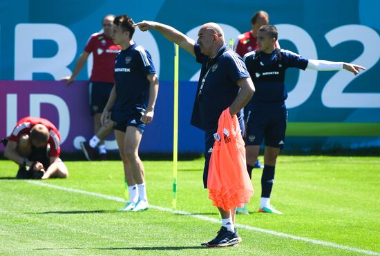 Футбол. ЧЕ-2020. Тренировка сборной России