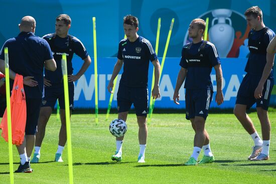 Футбол. ЧЕ-2020. Тренировка сборной России