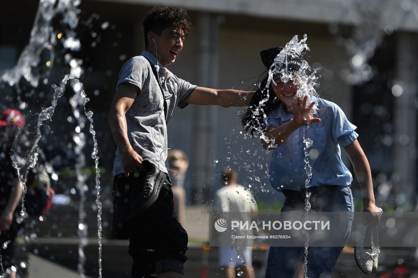 Жаркая погода в Москве