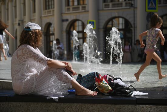 Жаркая погода в Москве