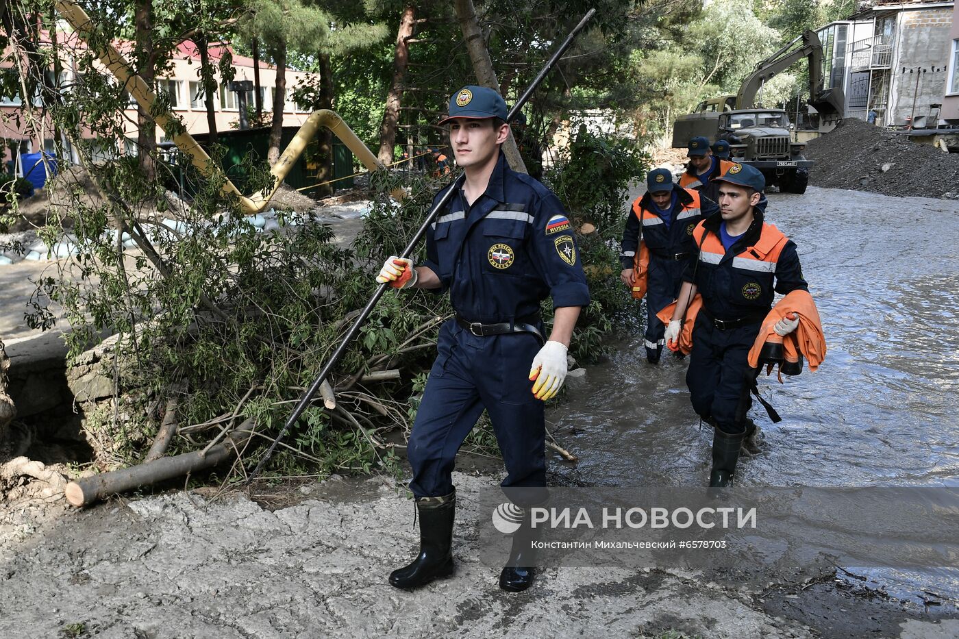 Ликвидация последствий наводнения в Ялте
