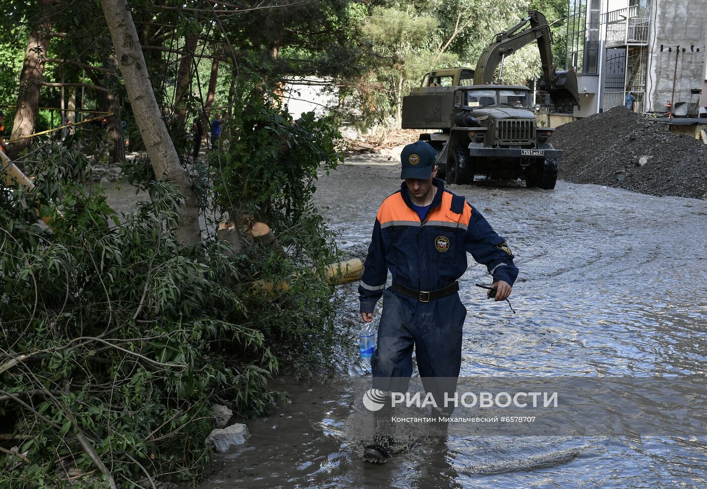 Ликвидация последствий наводнения в Ялте