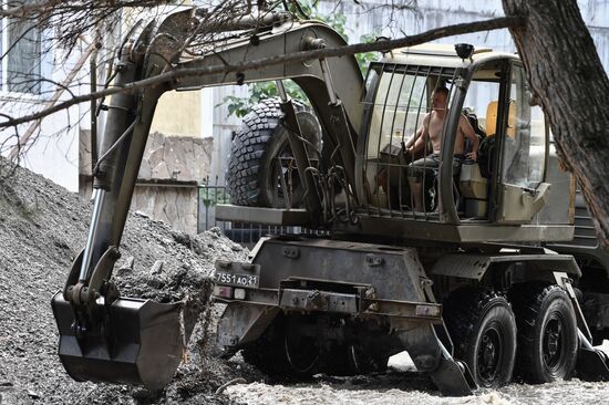 Ликвидация последствий наводнения в Ялте