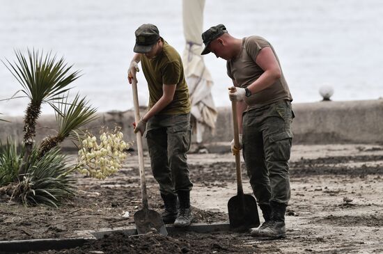 Ликвидация последствий наводнения в Ялте