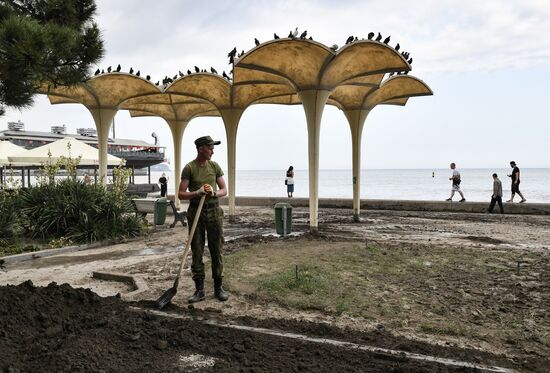 Ликвидация последствий наводнения в Ялте