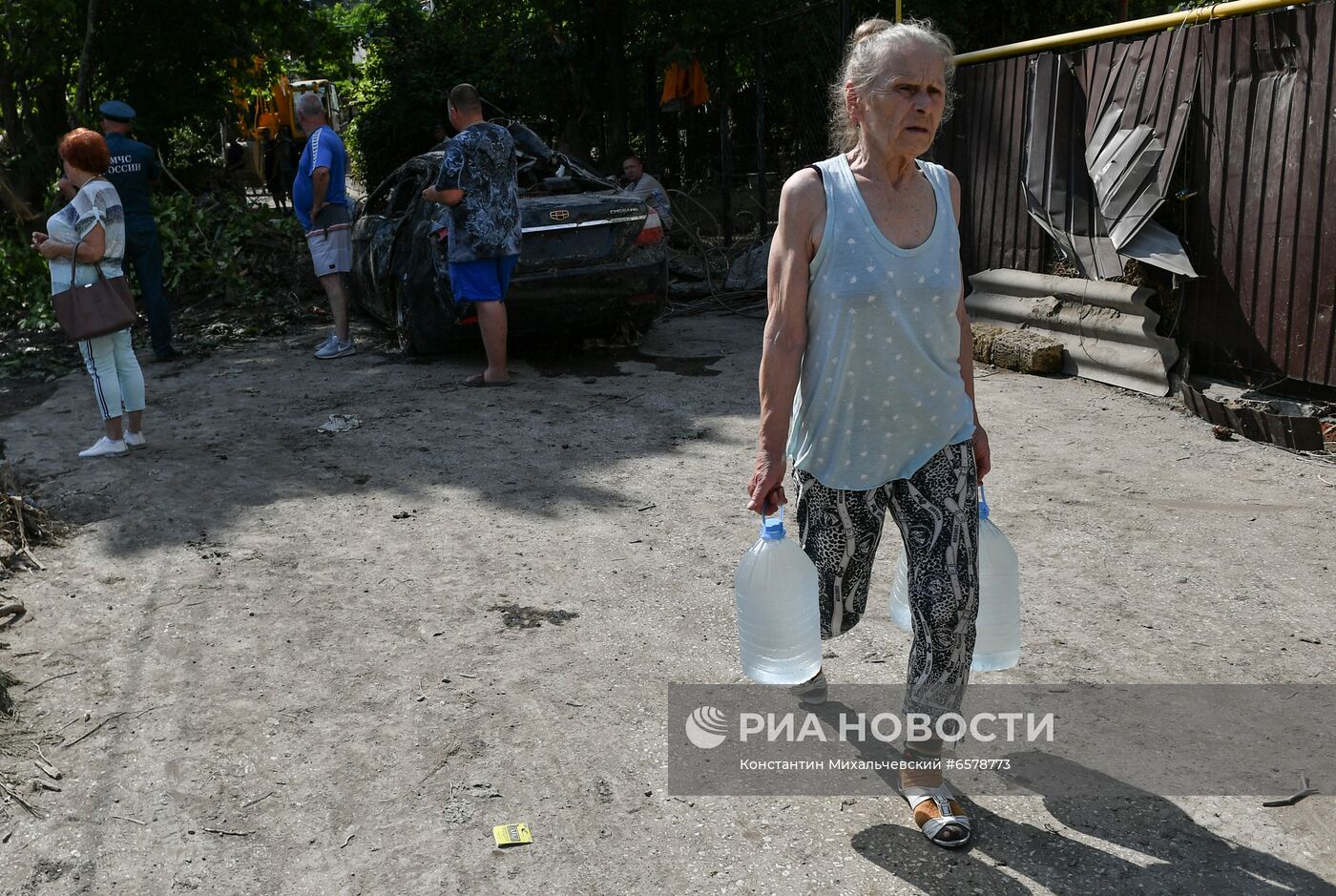 Ликвидация последствий наводнения в Ялте