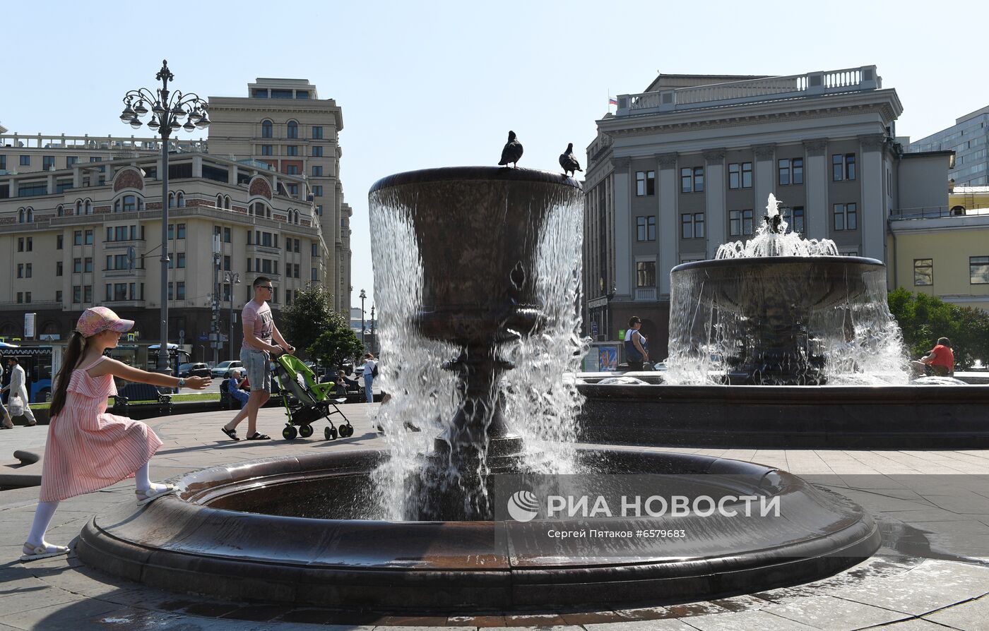 Жаркая погода в Москве