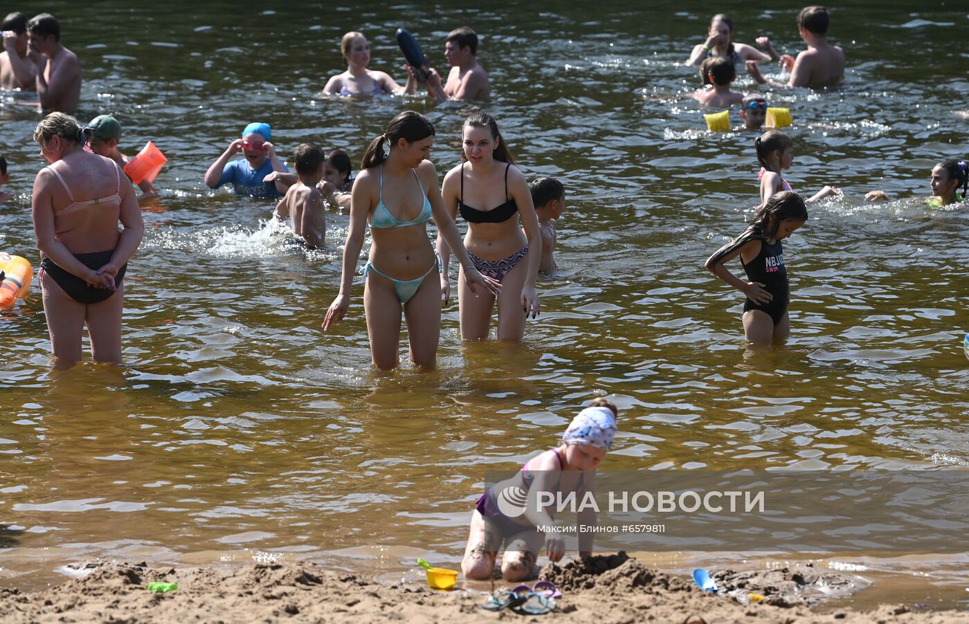 Жаркая погода в Москве