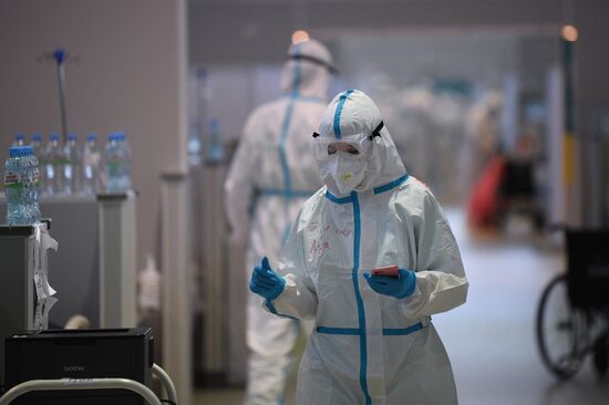 Резервный госпиталь COVID-19 в КВЦ "Сокольники"