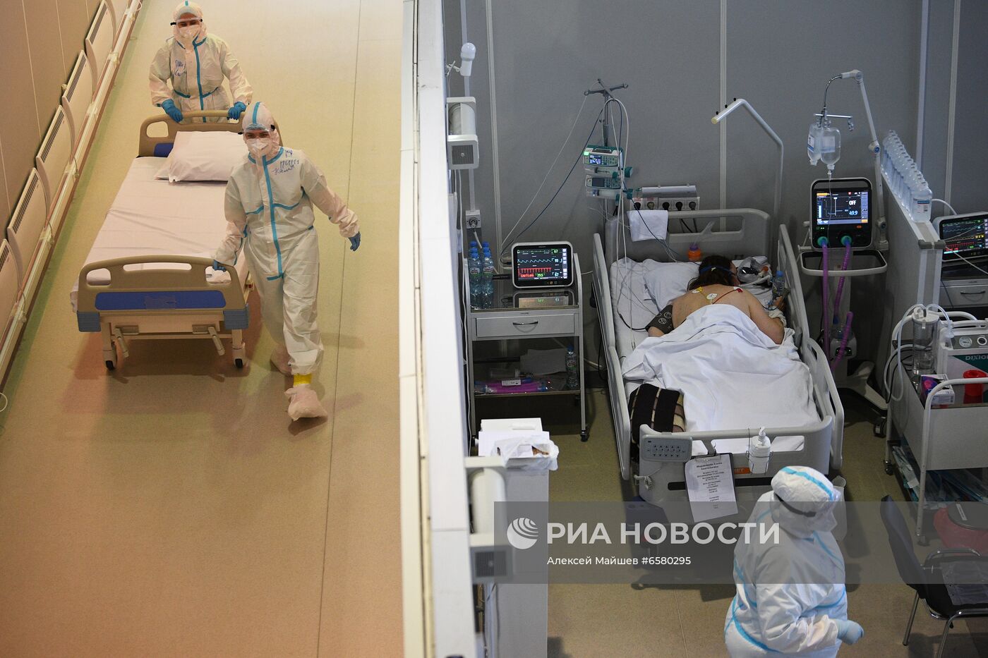 Резервный госпиталь COVID-19 в КВЦ "Сокольники"