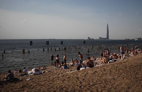 Рекордная жара в Санкт-Петербурге