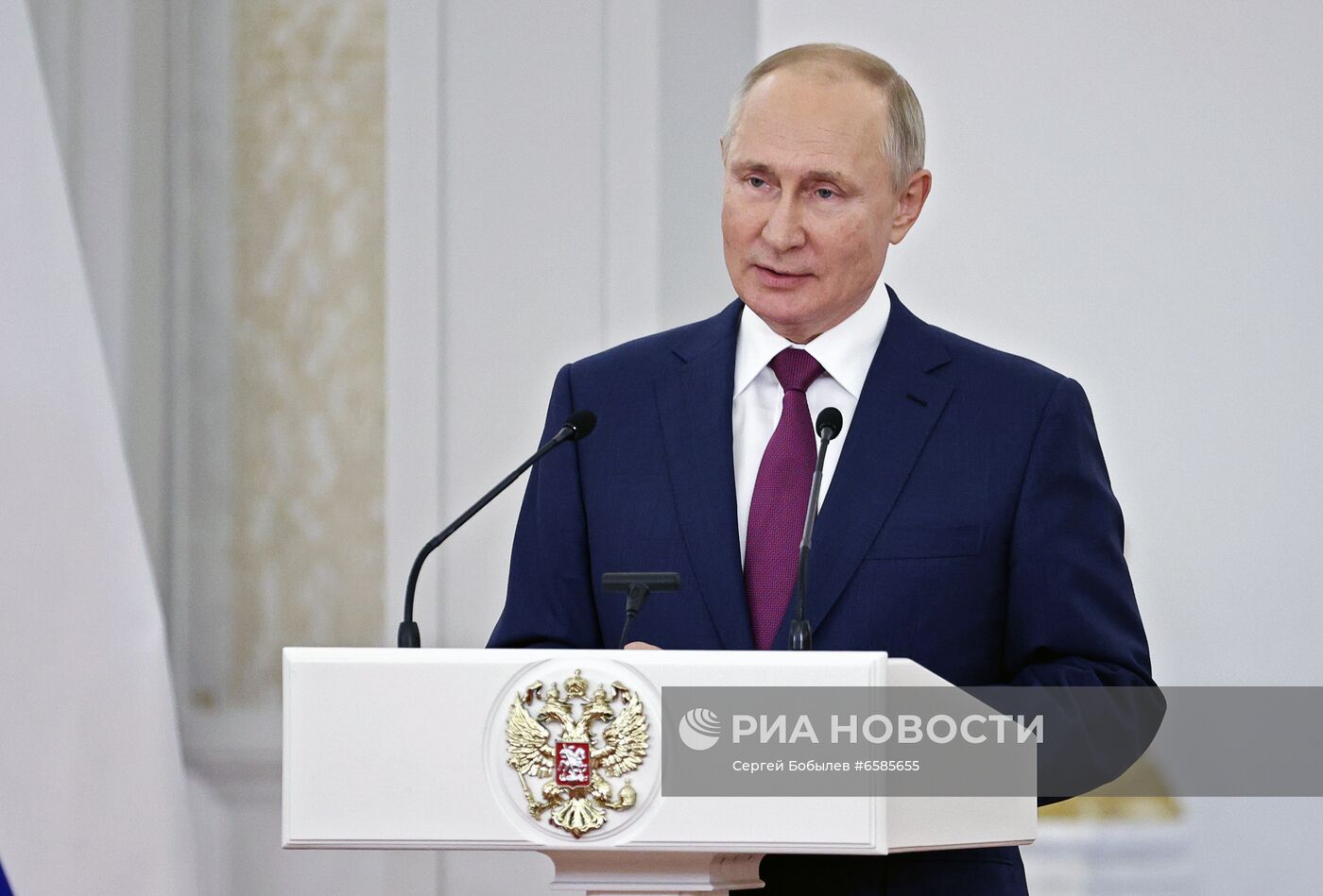 Президент РФ Владимир Путин встретился c членами олимпийской сборной России