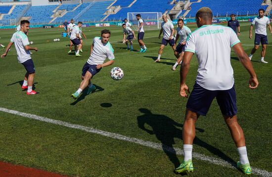 Футбол. ЧЕ-2020. Тренировка сборной Швейцарии