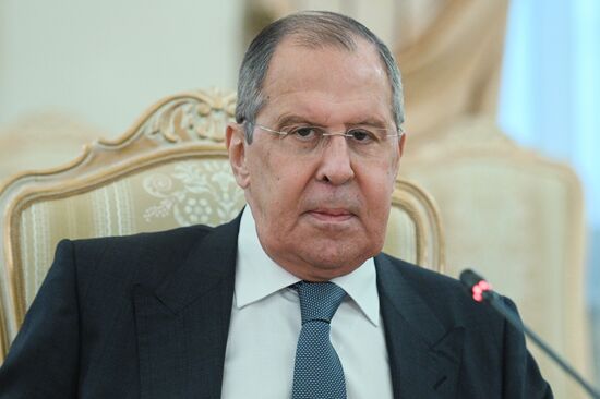 Встреча глав МИД РФ и Бахрейна С. Лаврова и А. Аз-Зайяни