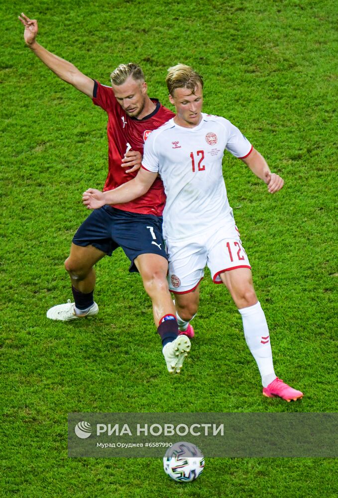 Футбол. ЧЕ-2020. Матч Чехия - Дания