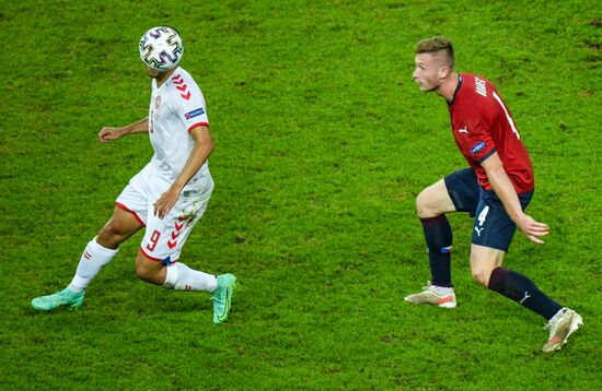 Футбол. ЧЕ-2020. Матч Чехия - Дания