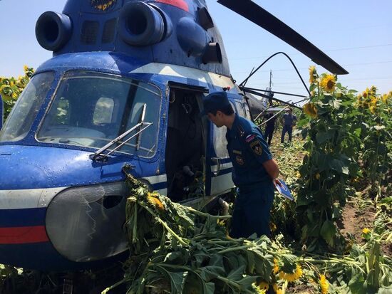 Жесткая посадка вертолета в Кабардино-Балкарии