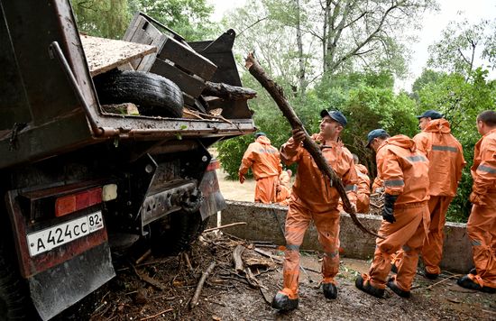Подтопления в Бахчисарайском районе Крыма из-за сильных осадков