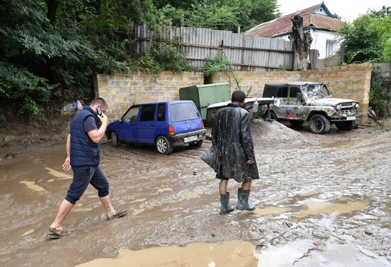 Подтопления в Бахчисарайском районе Крыма из-за сильных осадков