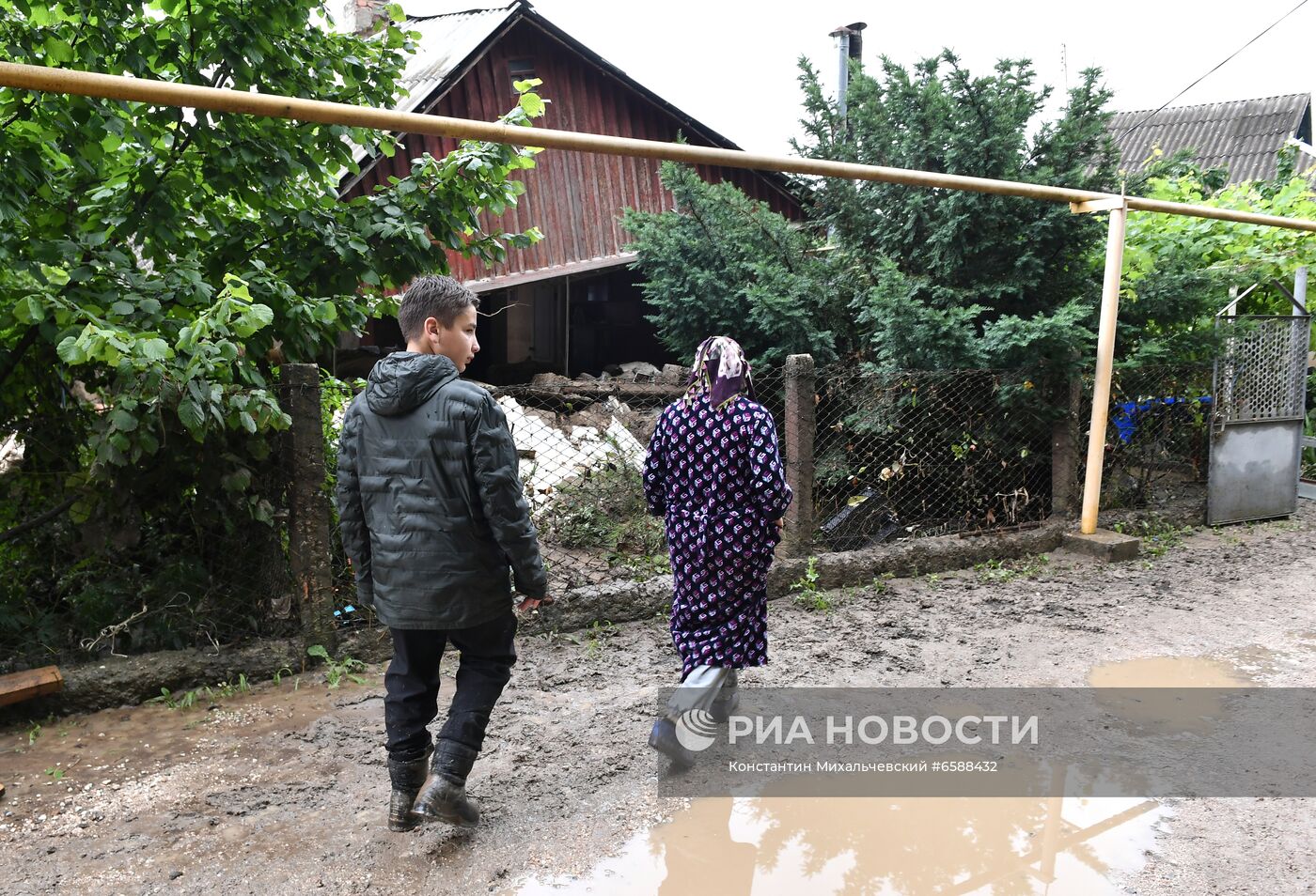 Подтопления в Бахчисарайском районе Крыма из-за сильных осадков