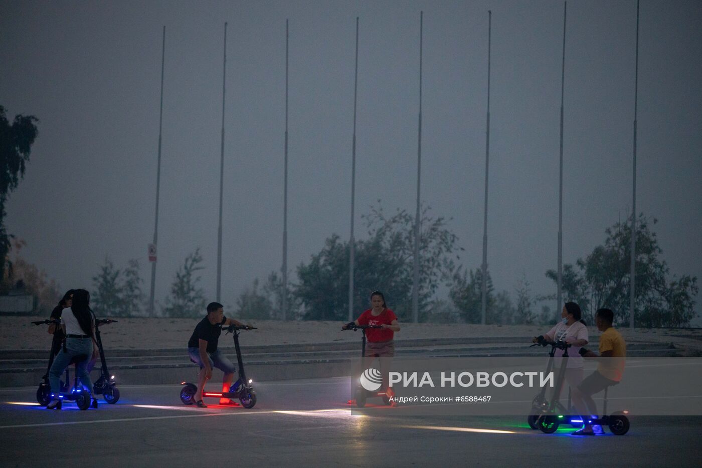 Смог над Якутском из-за лесных пожаров