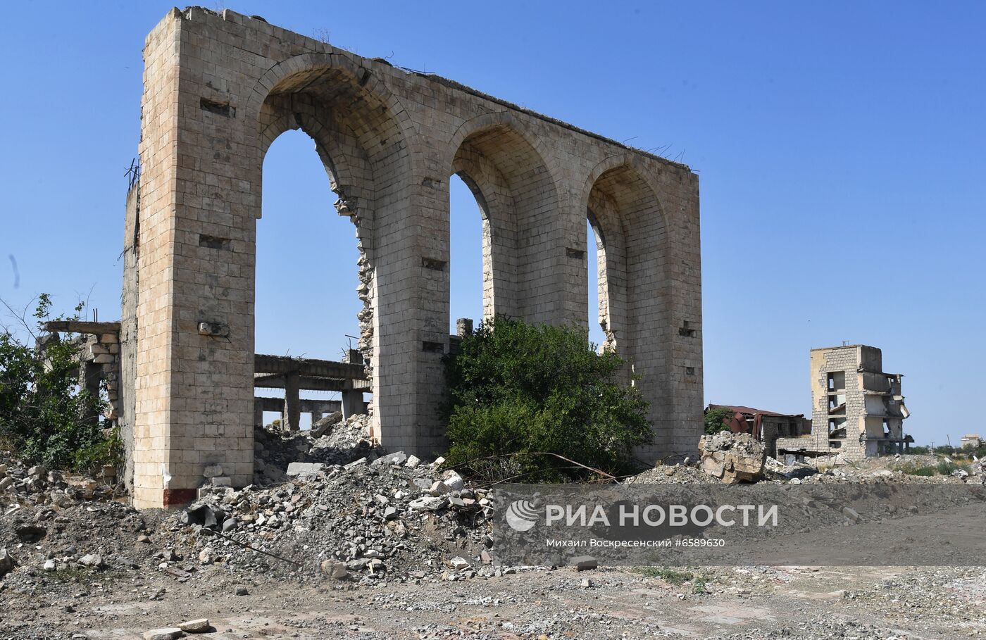 Город Агдам в Азербайджане