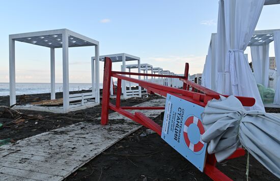 Последствия подтопления в Сочи