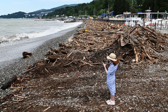 Последствия подтопления в Сочи