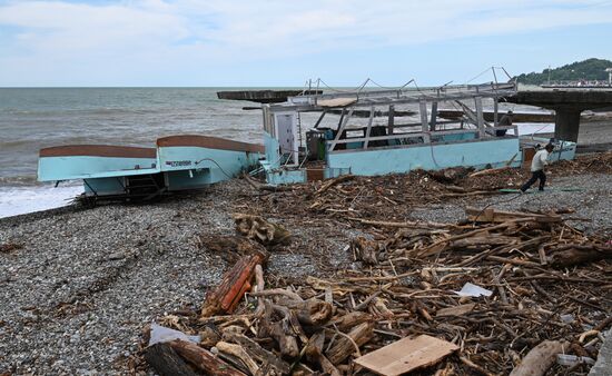 Последствия подтопления в Сочи