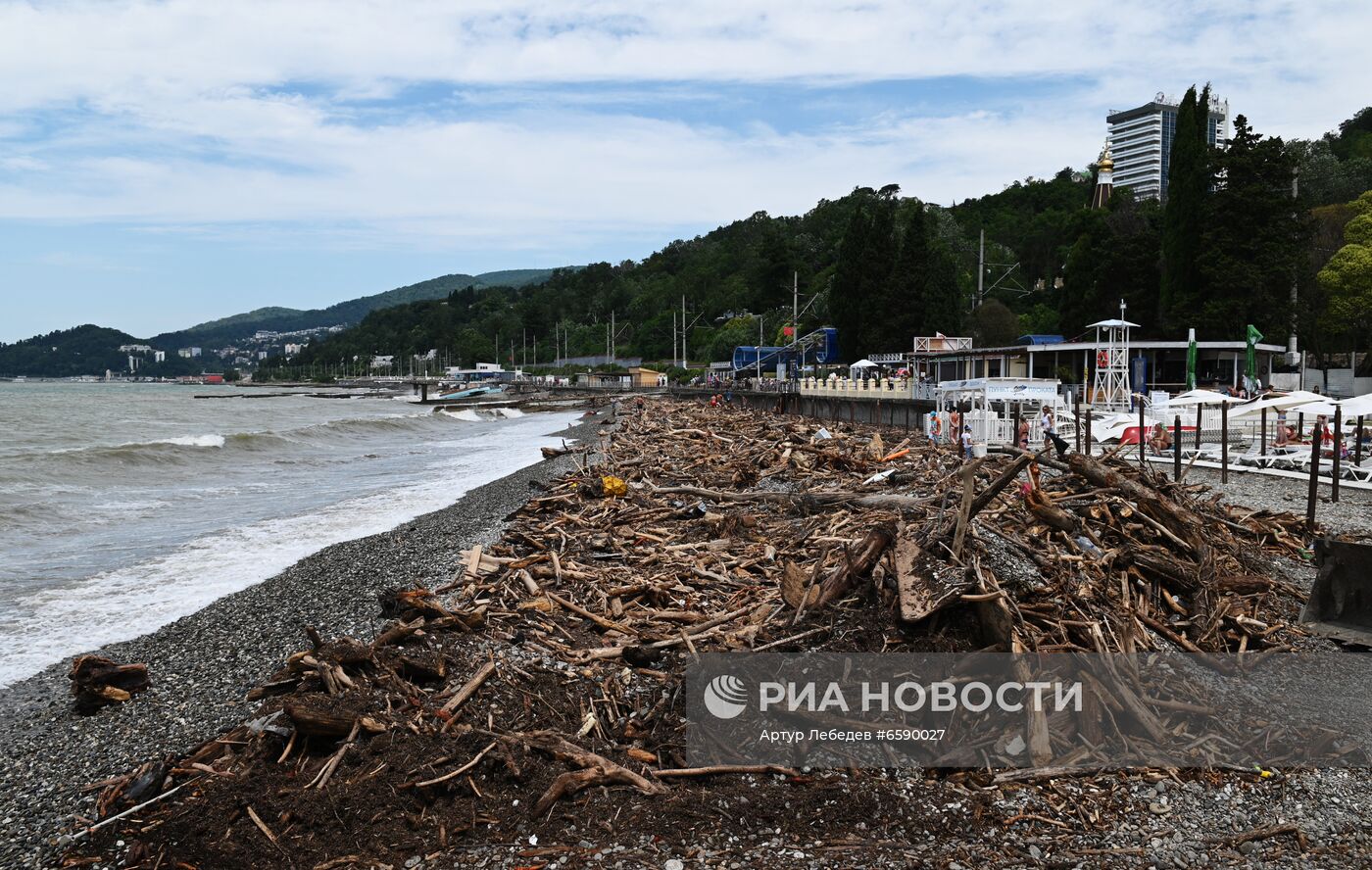 Последствия подтопления в Сочи