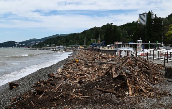 Последствия подтопления в Сочи