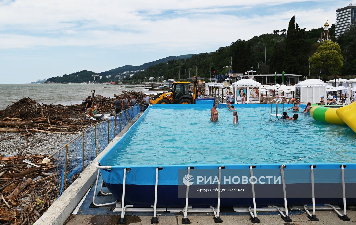 Последствия подтопления в Сочи