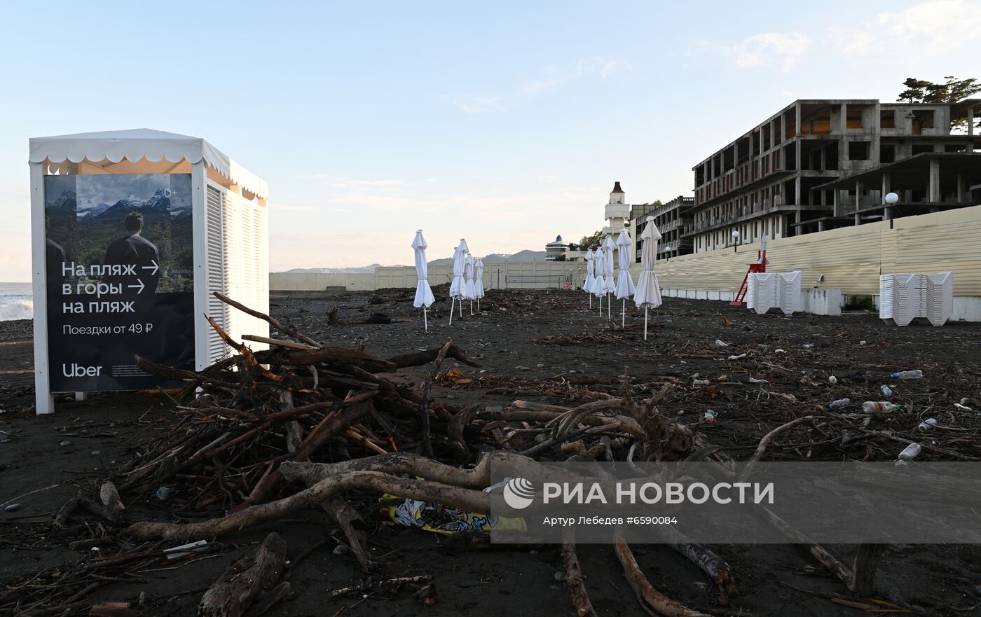 Последствия подтопления в Сочи