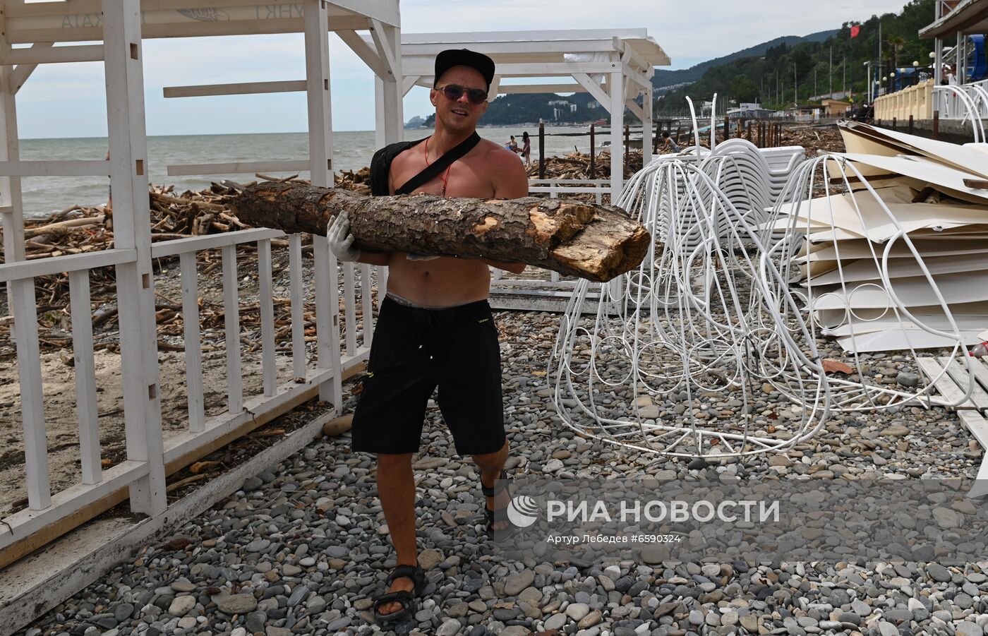 Последствия подтопления в Сочи