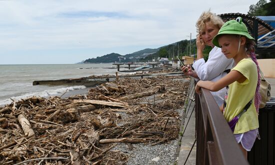 Последствия подтопления в Сочи