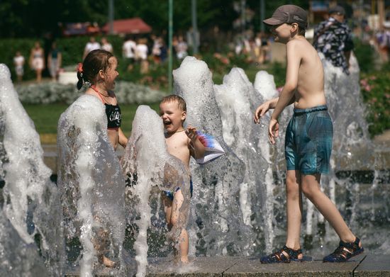 Жаркая погода в Санкт-Петербурге