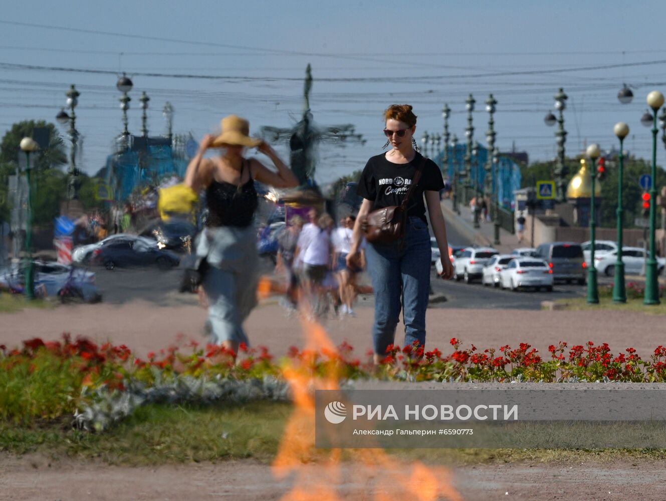 Жаркая погода в Санкт-Петербурге