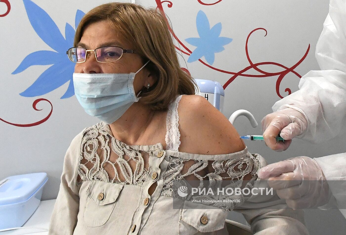Пункт вакцинации в парке "Роев ручей" Красноярского края