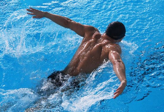 Тренировка олимпийской сборной России по плаванию