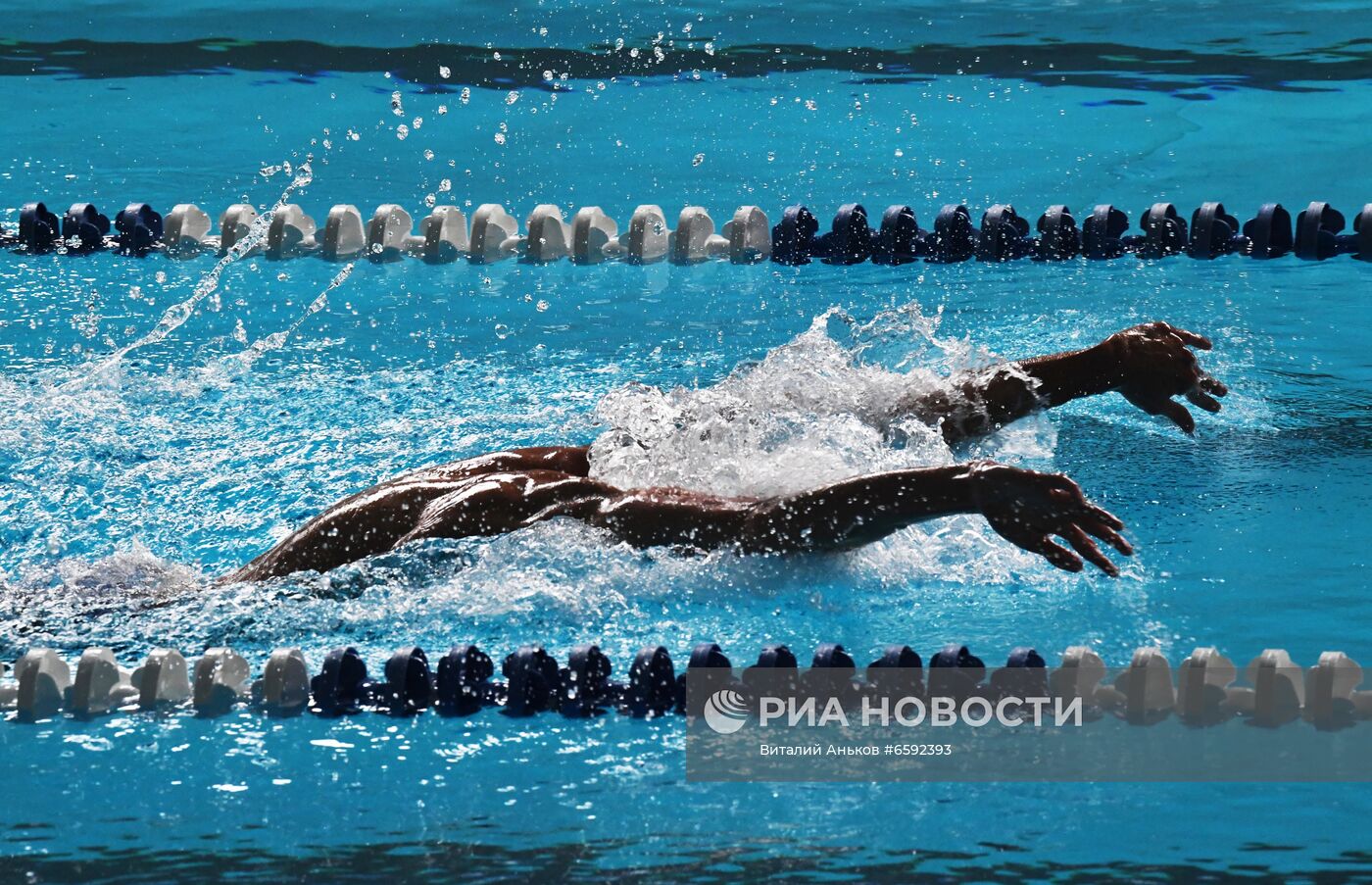 Тренировка олимпийской сборной России по плаванию